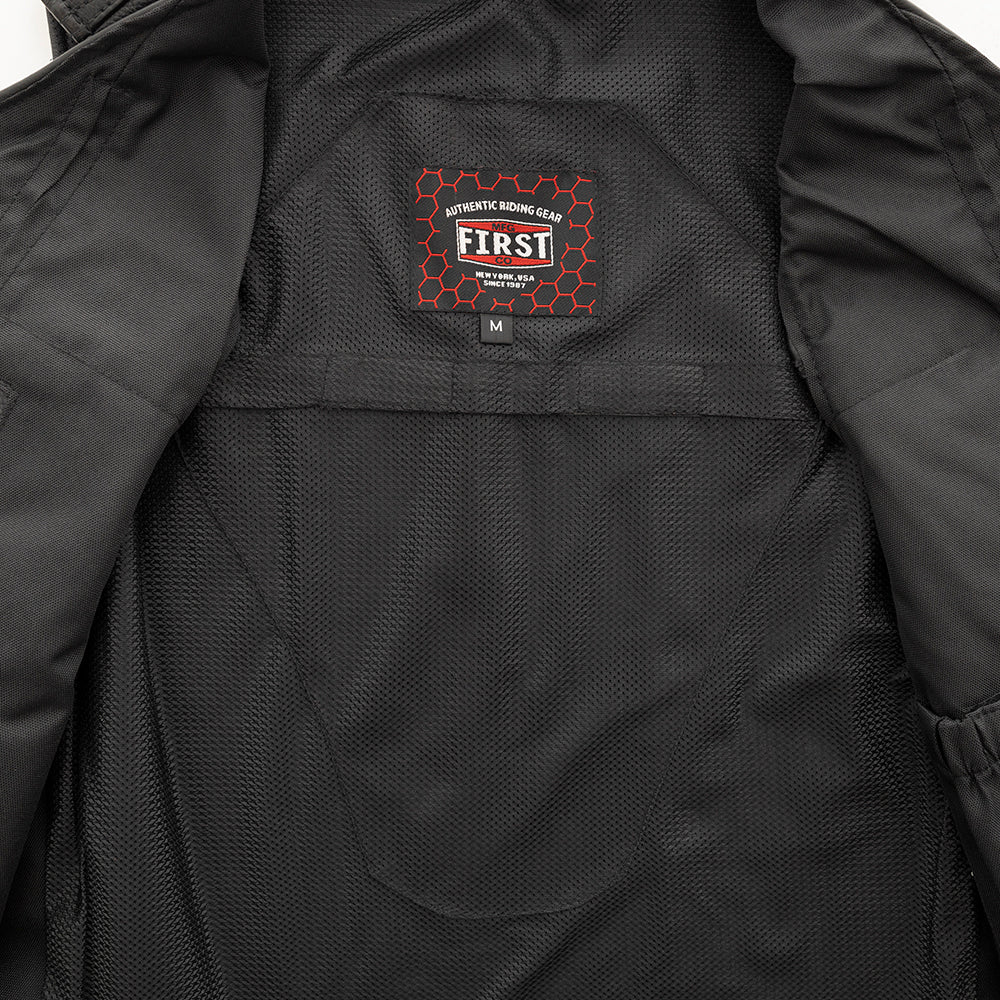 Tressivo-Badlands Men's Motorcycle Leather Vest - Tressivo