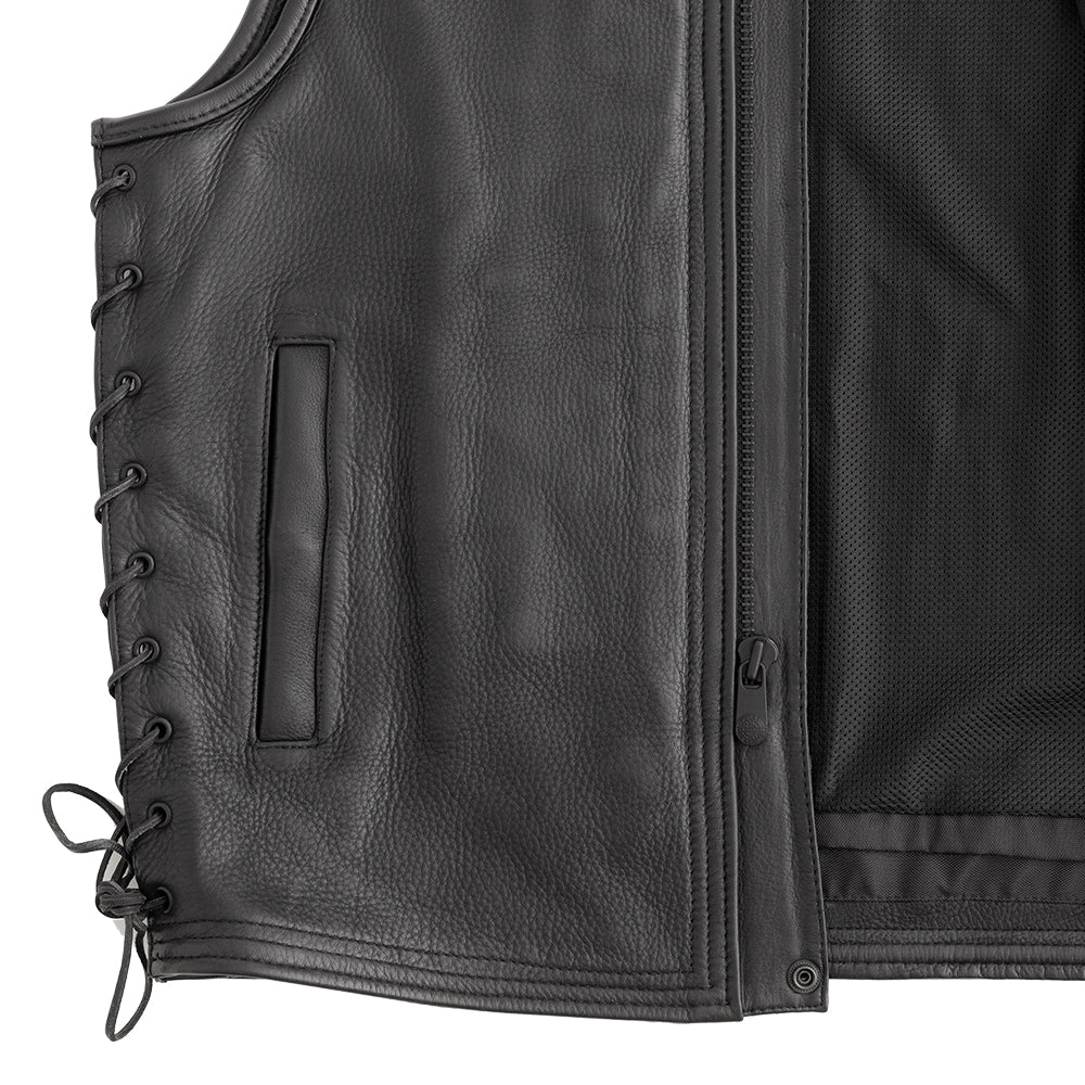 Tressivo-Venom Men's Motorcycle Leather Vest - Tressivo