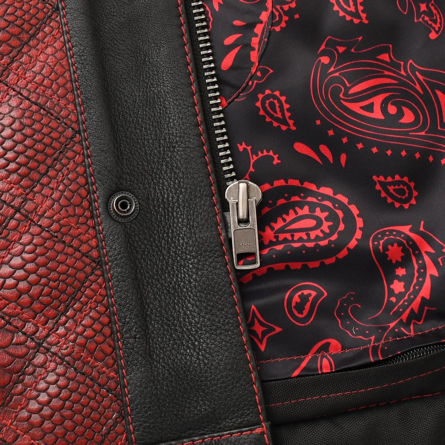 Tressivo-Kingsnake Men’s Motorcycle Leather Vest - Tressivo