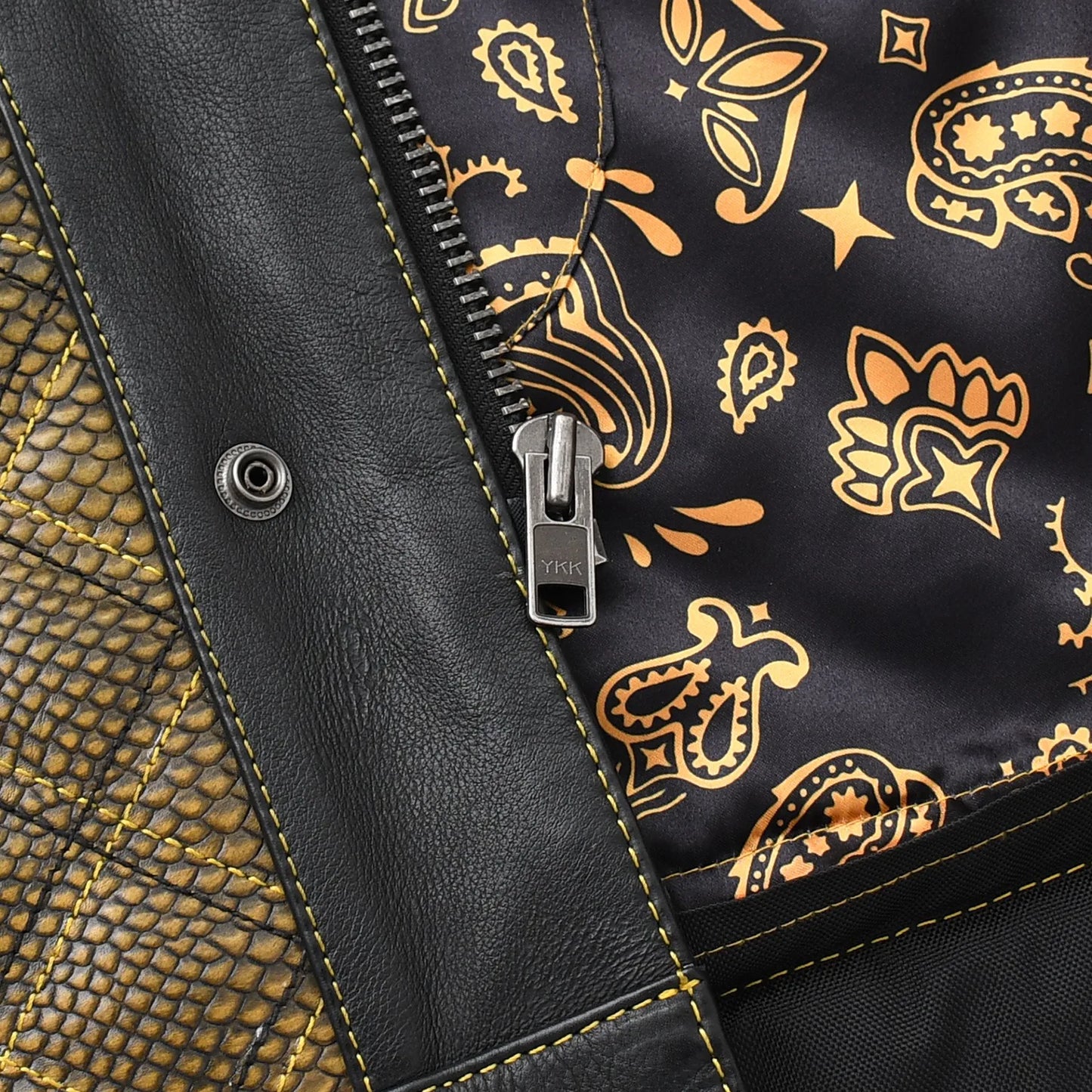 Tressivo-Kingsnake Men’s Motorcycle Leather Vest - Tressivo