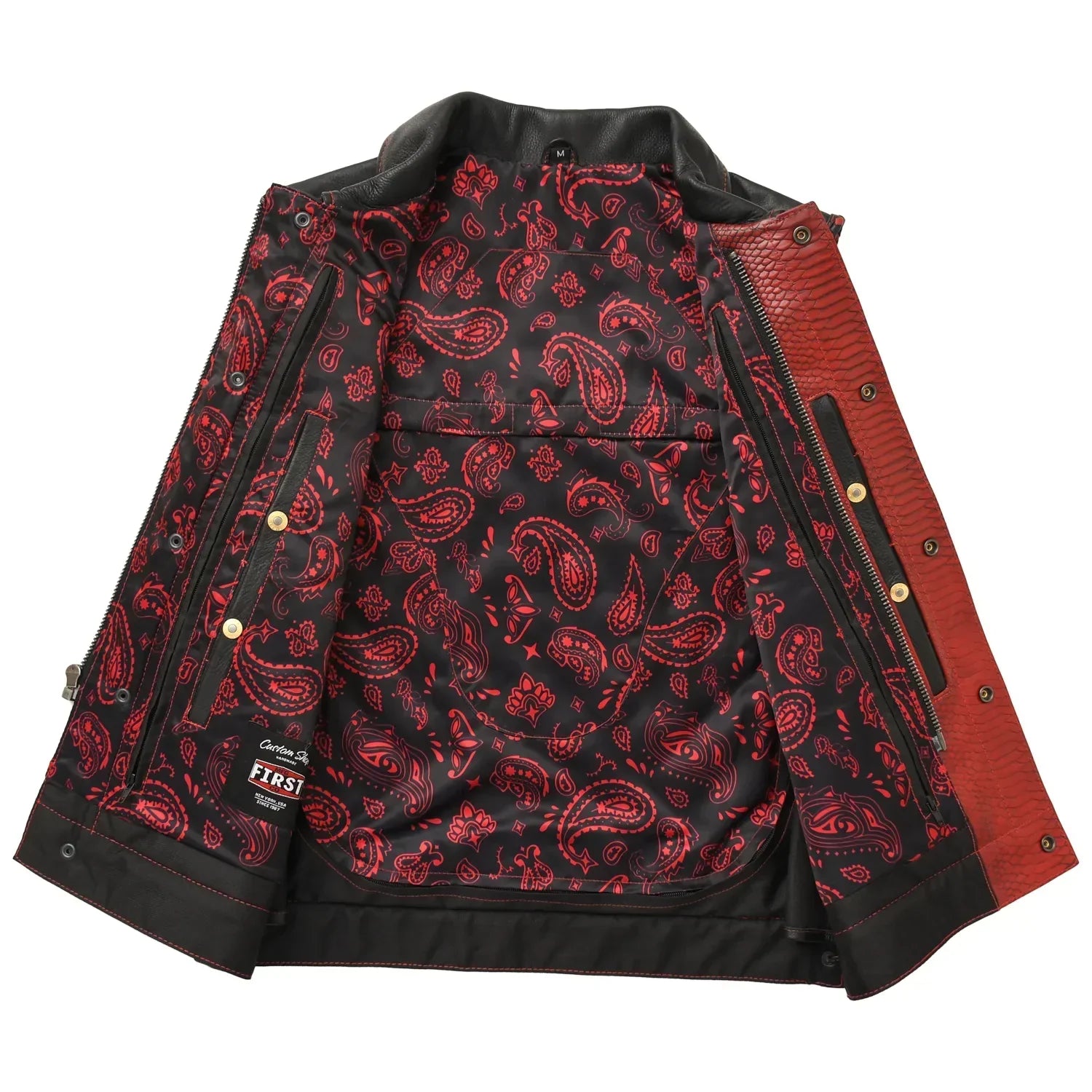 Tressivo-Kingsnake Men’s Motorcycle Leather Vest - Tressivo