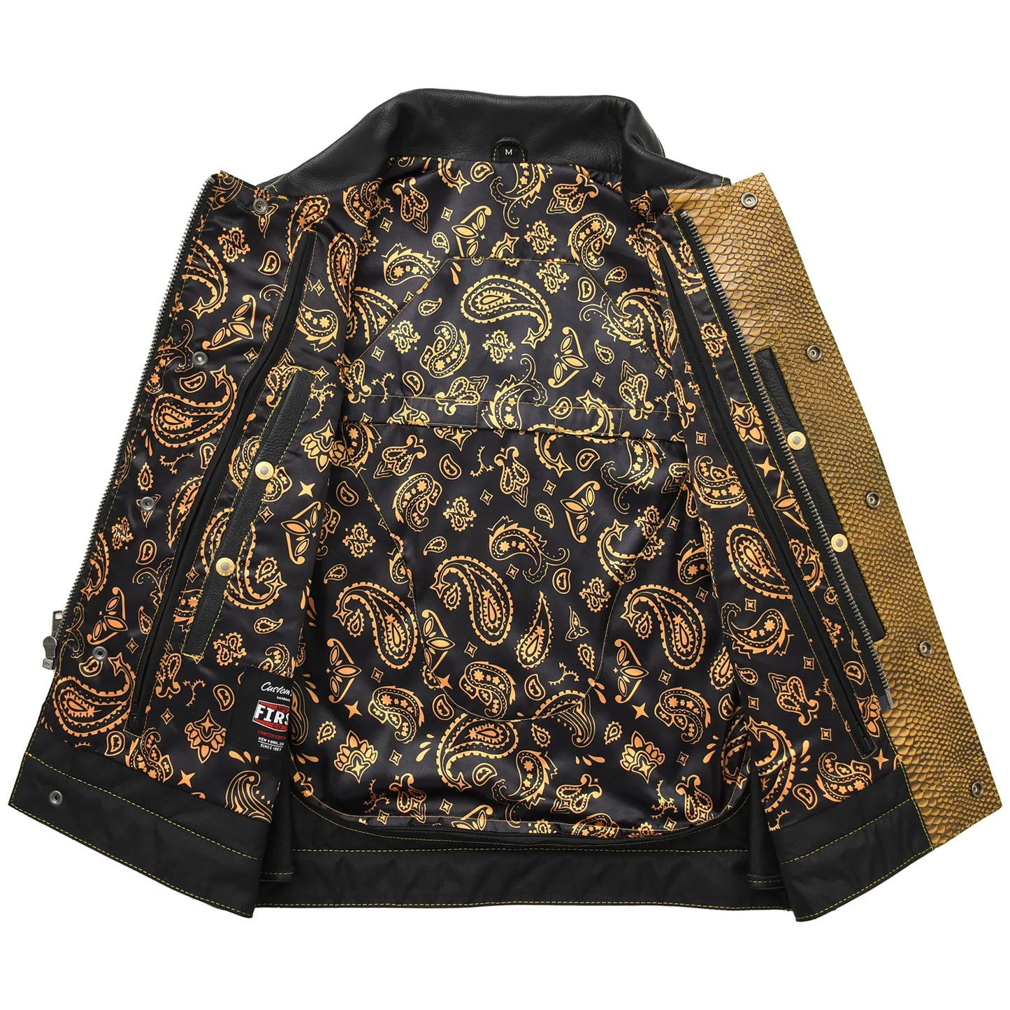 Tressivo-Kingsnake Men’s Motorcycle Leather Vest - Tressivo