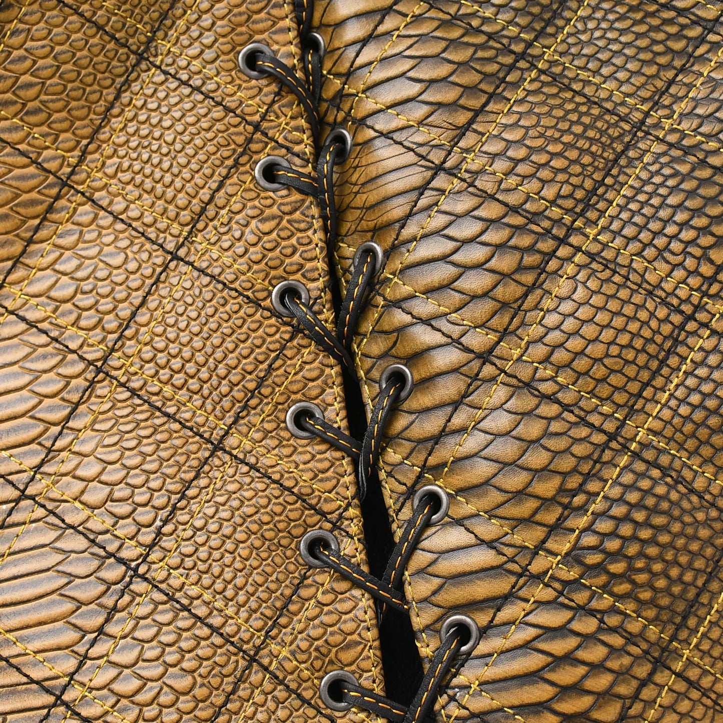 Tressivo-Kingsnake Men’s Motorcycle Leather Vest - Tressivo