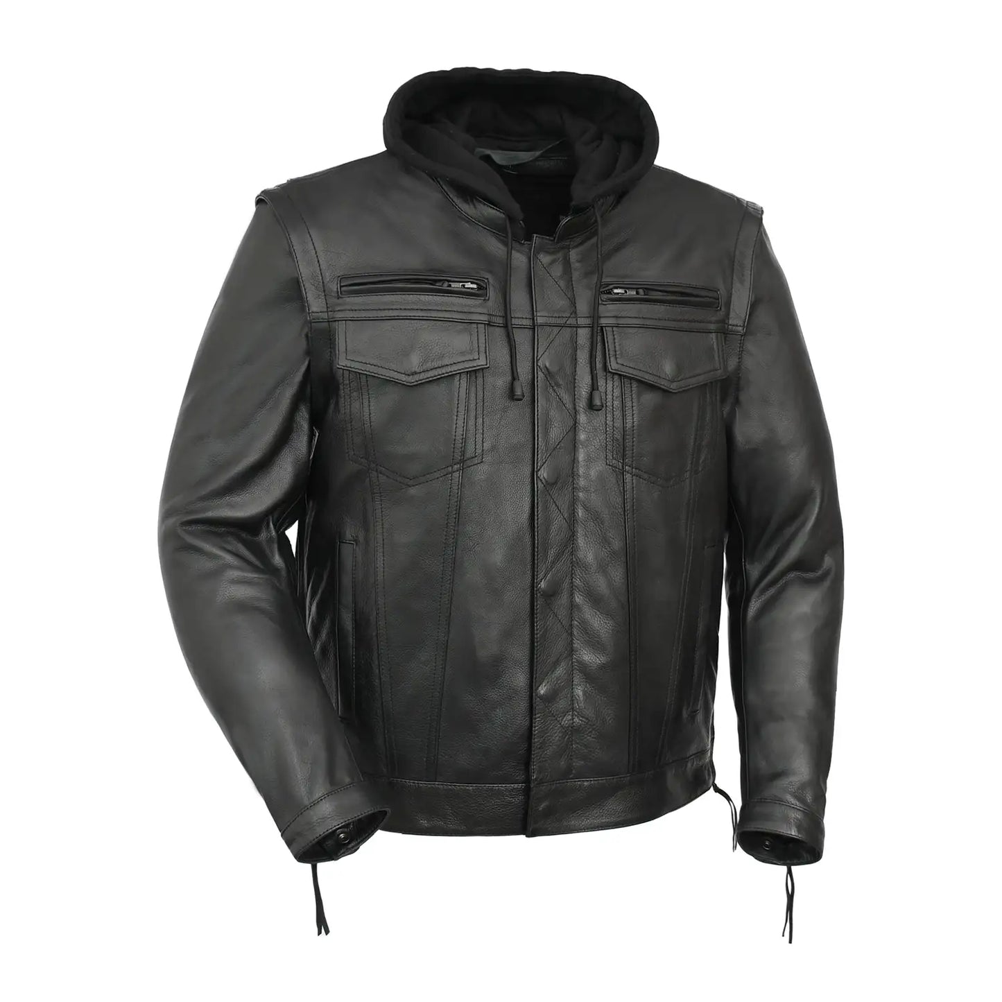 Tressivo-Nightstrike Men’s Motorcycle Leather Jacket - Tressivo