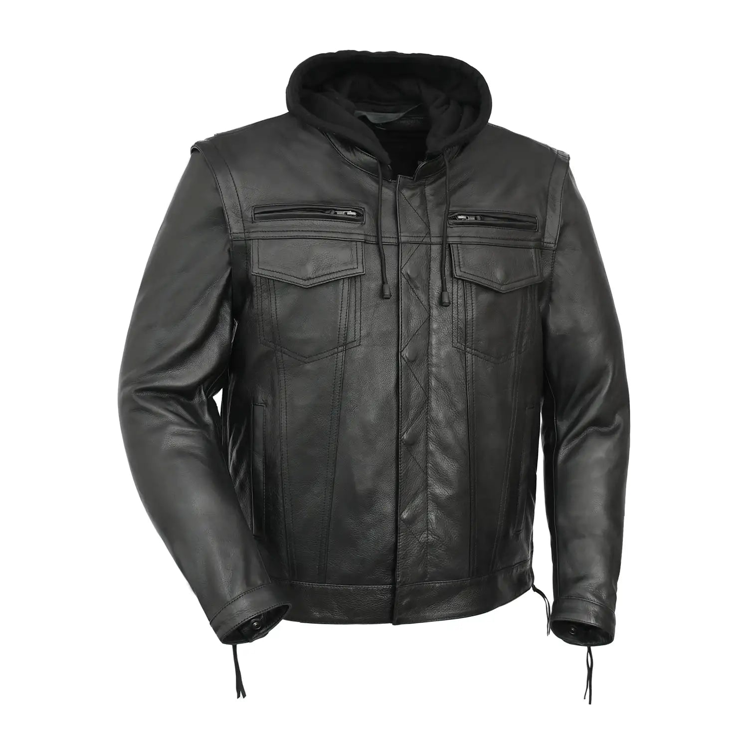 Tressivo-Nightstrike Men’s Motorcycle Leather Jacket - Tressivo