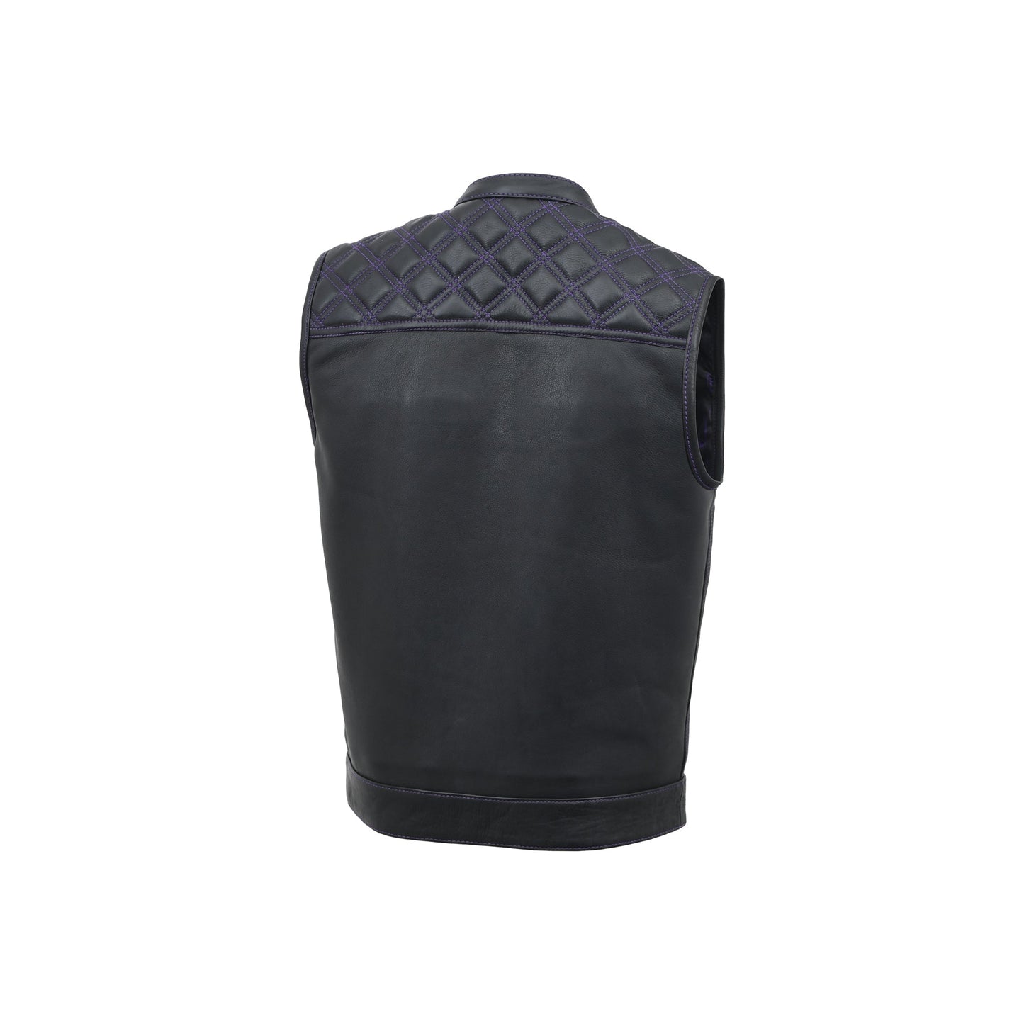 Tressivo-Downside Men's Motorcycle Leather Vest - Tressivo