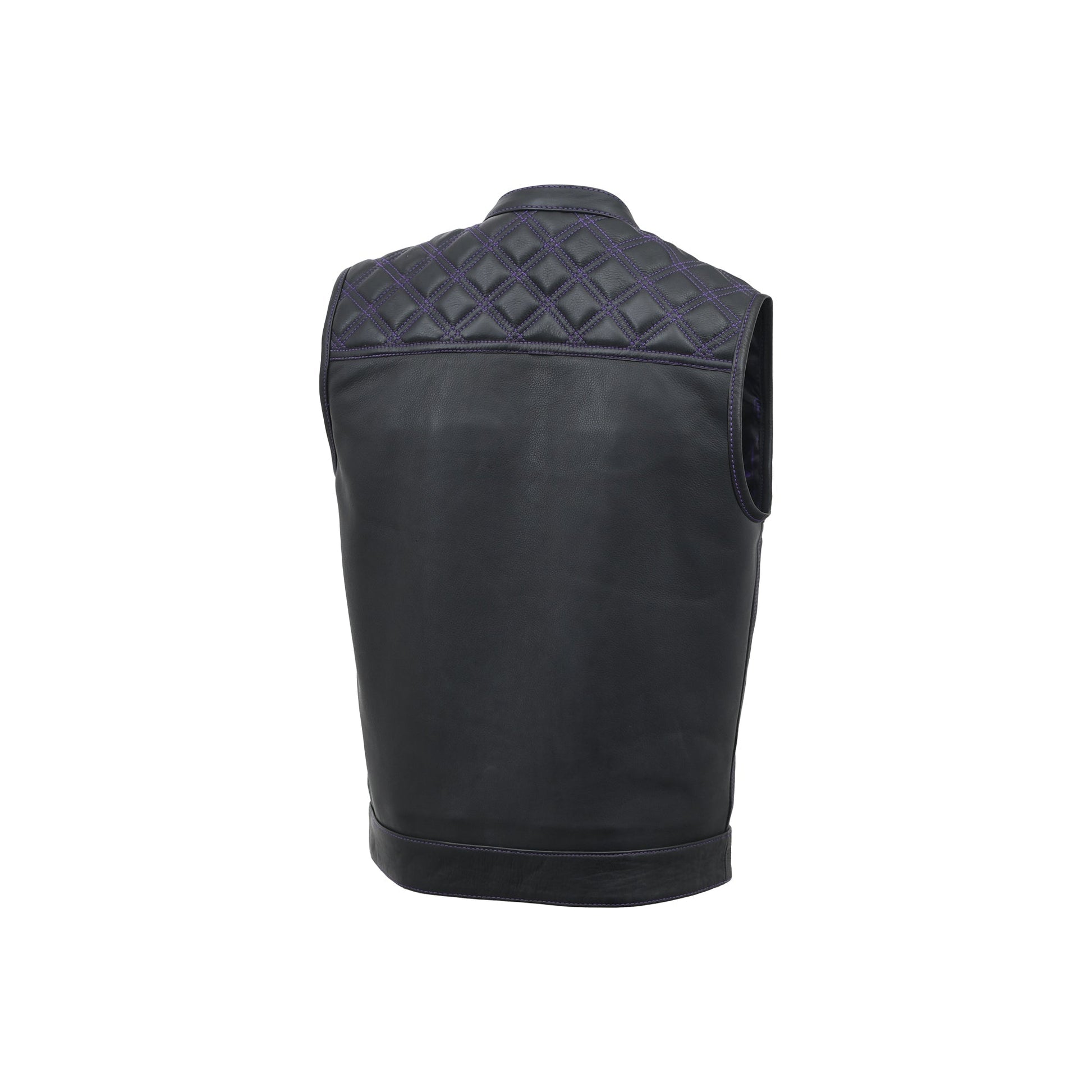 Tressivo-Downside Men's Motorcycle Leather Vest - Tressivo