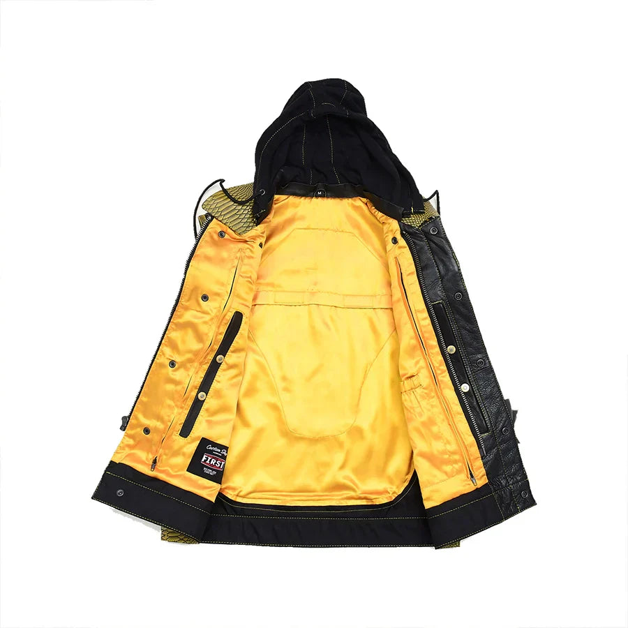 Tressivo-Dynasty Men's Club Style Leather Biker Vest - Tressivo