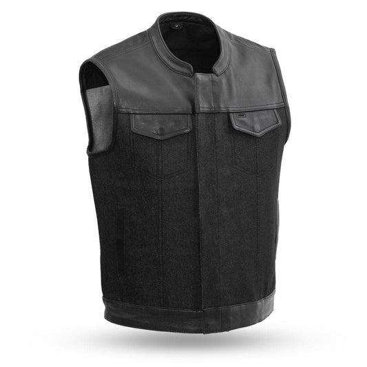 Tressivo-49/51 Men's Denim Motorcycle Vest - Tressivo