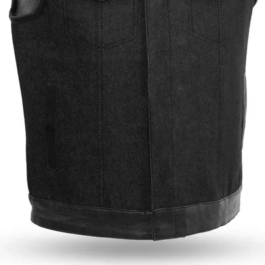 Tressivo-49/51 Men's Denim Motorcycle Vest - Tressivo