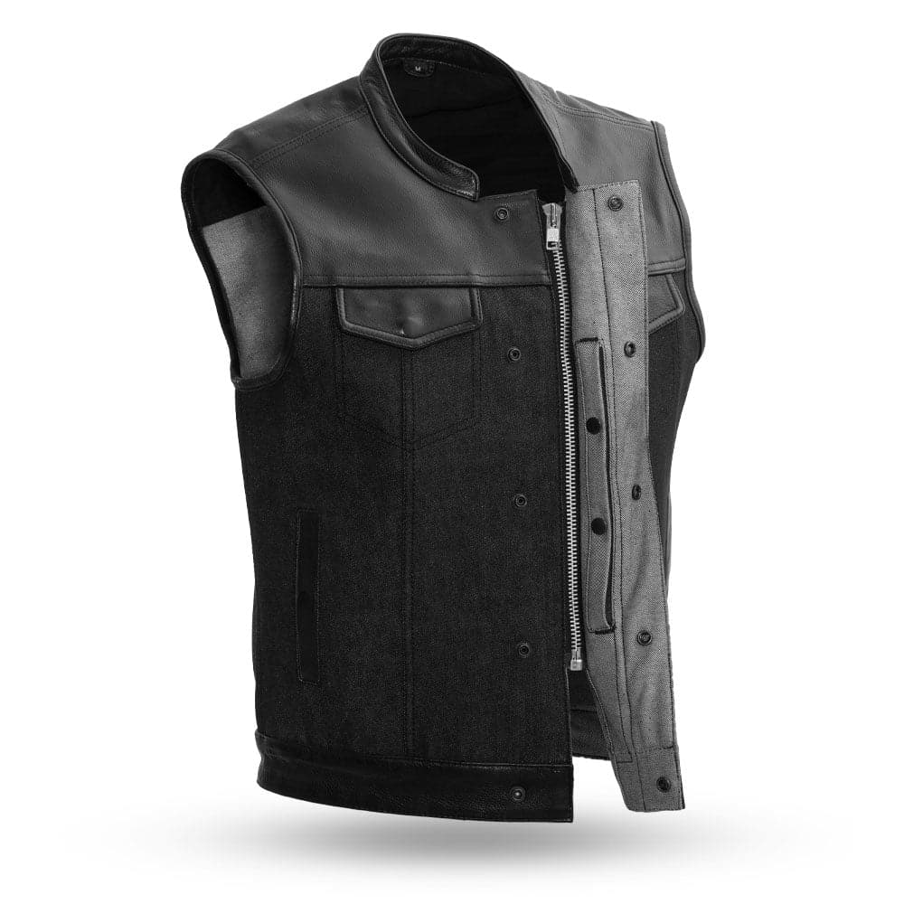 Tressivo-49/51 Men's Denim Motorcycle Vest - Tressivo