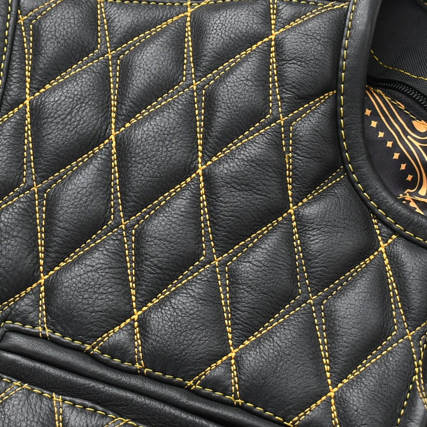 Tressivo-Tactical Emerald Men’s Motorcycle Leather Vest - Tressivo