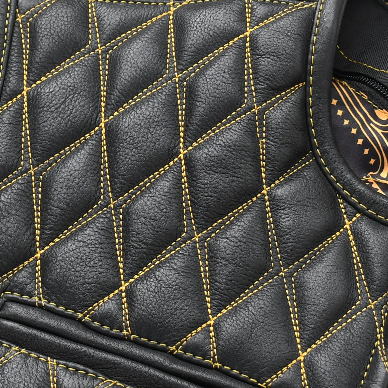 Tressivo-Tactical Emerald Men’s Motorcycle Leather Vest - Tressivo