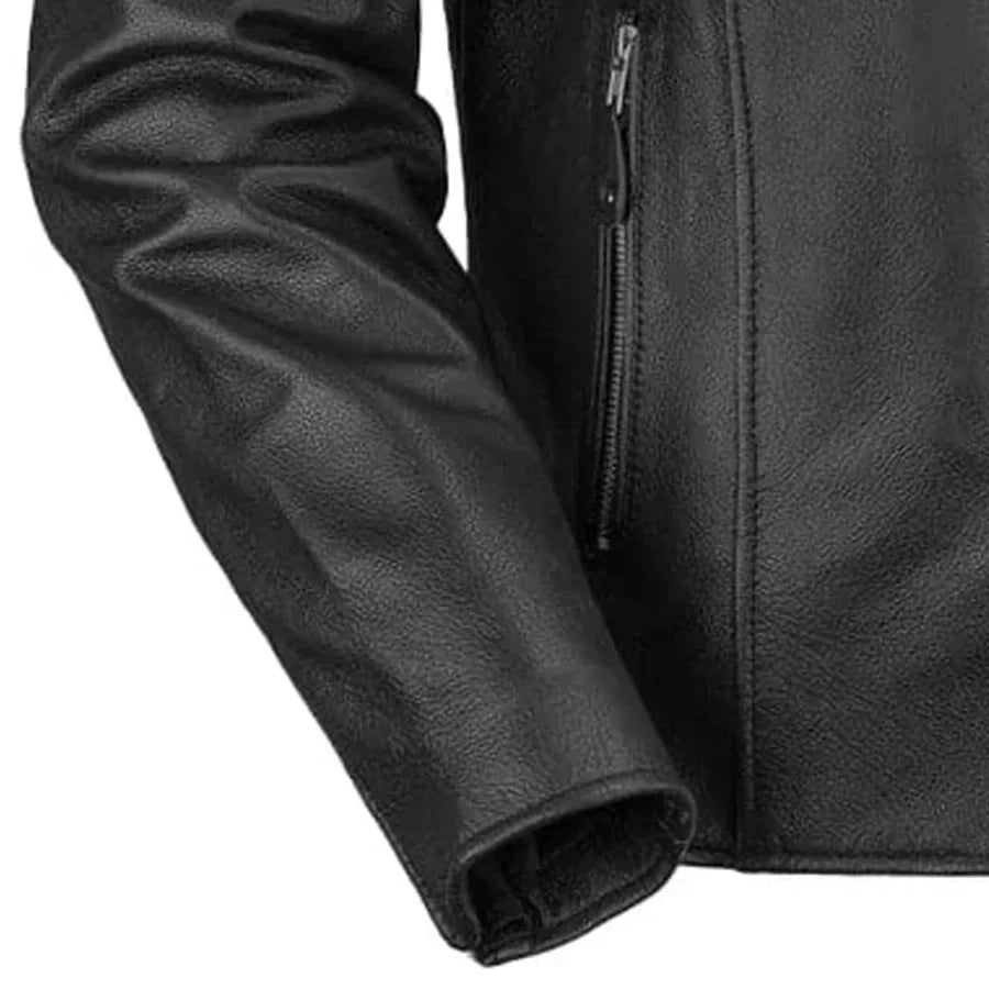 Tressivo-Ace Men's Leather Motorcycle Jacket - Tressivo