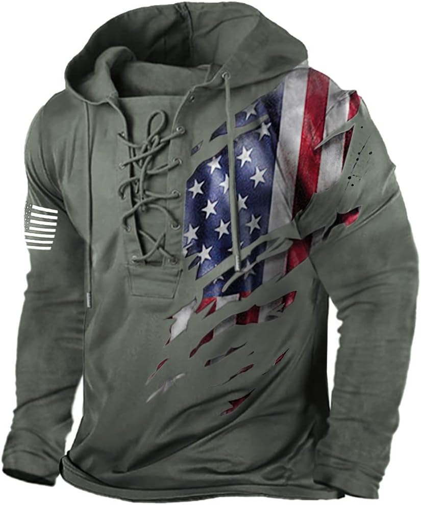 Men's American Flag Hoodie - By Tressivo