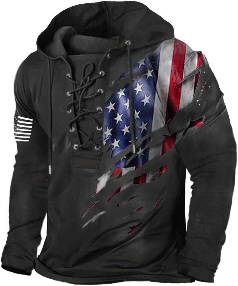 Men's American Flag Hoodie - By Tressivo