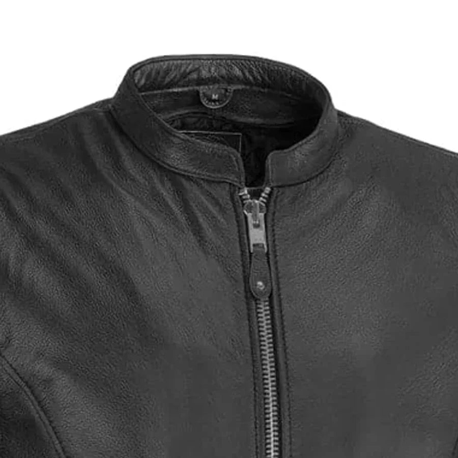 Tressivo-Ace Men's Leather Motorcycle Jacket - Tressivo