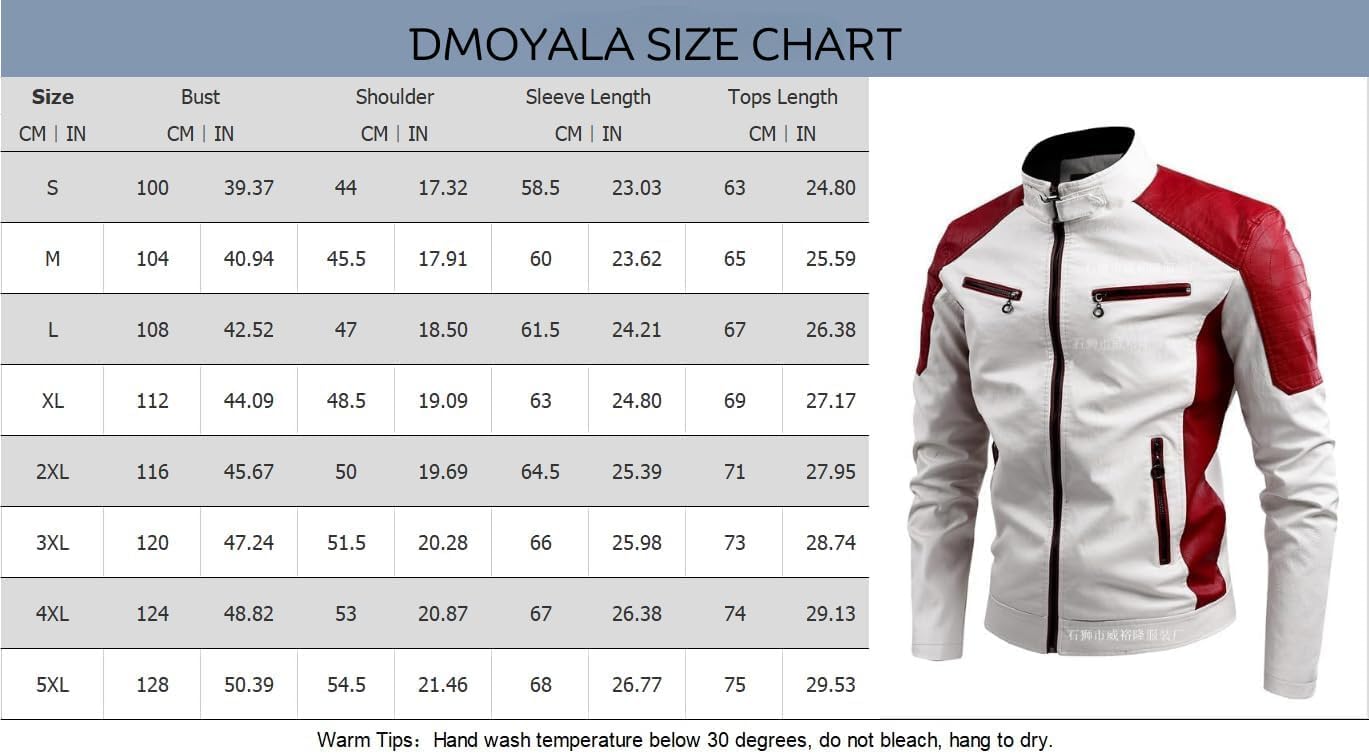 Men's Stand Collar Leather Jacket - By Tressivo