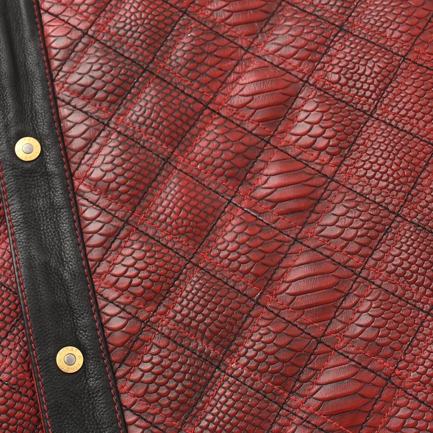 Tressivo-Kingsnake Men’s Motorcycle Leather Vest - Tressivo