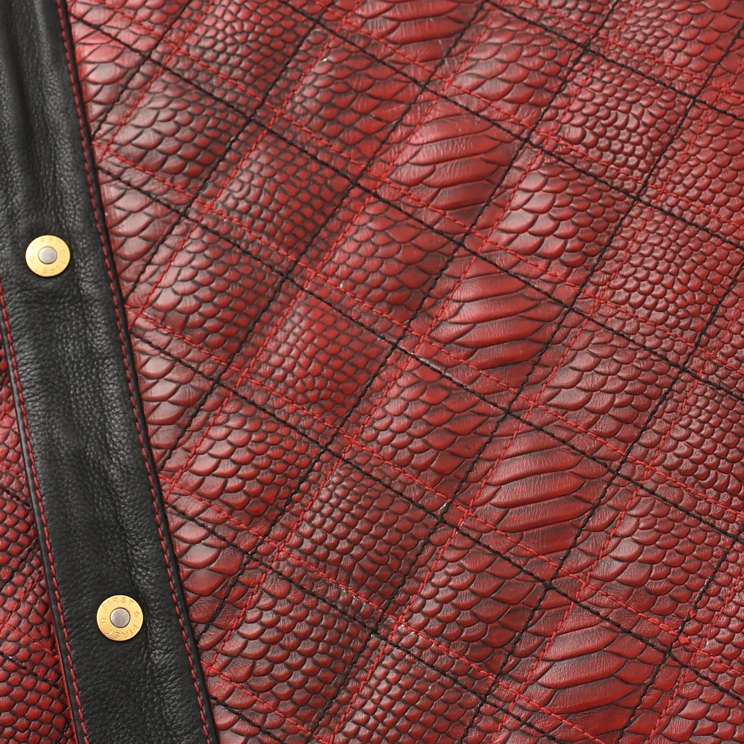 Tressivo-Kingsnake Men’s Motorcycle Leather Vest - Tressivo