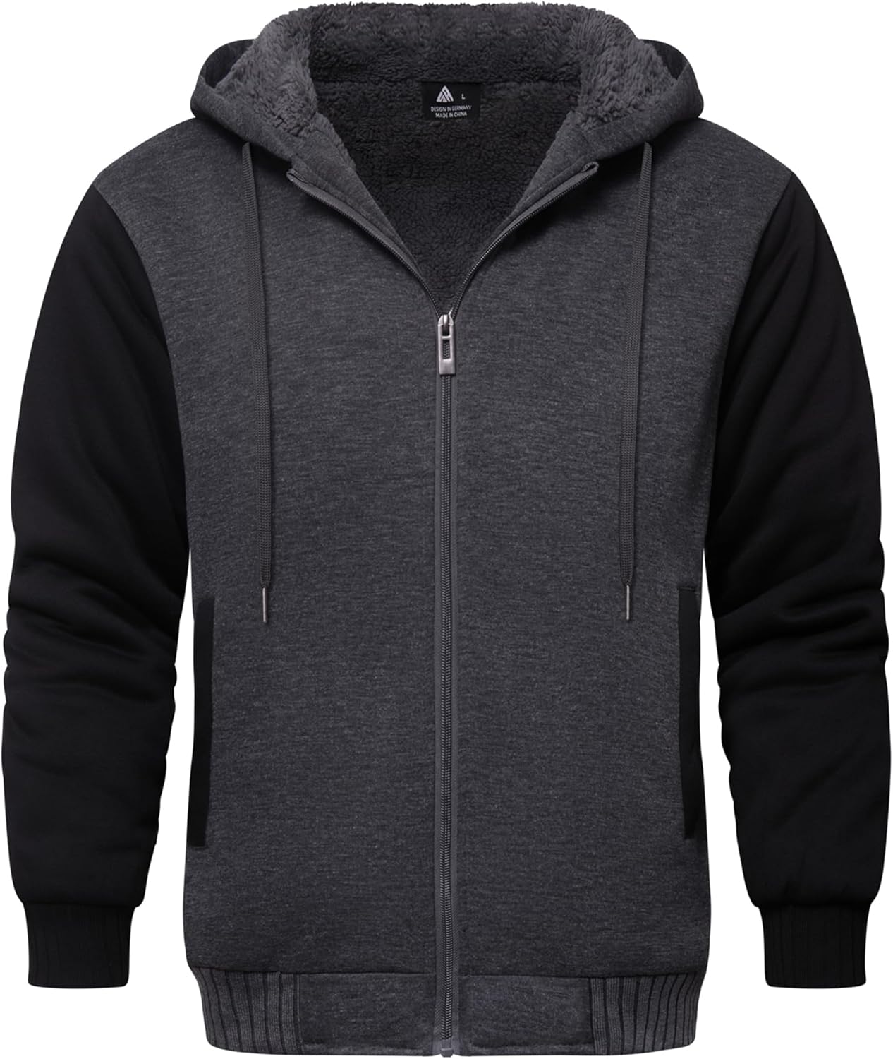 Men’s Fleece-Lined Zip Up Hoodie - By Tressivo