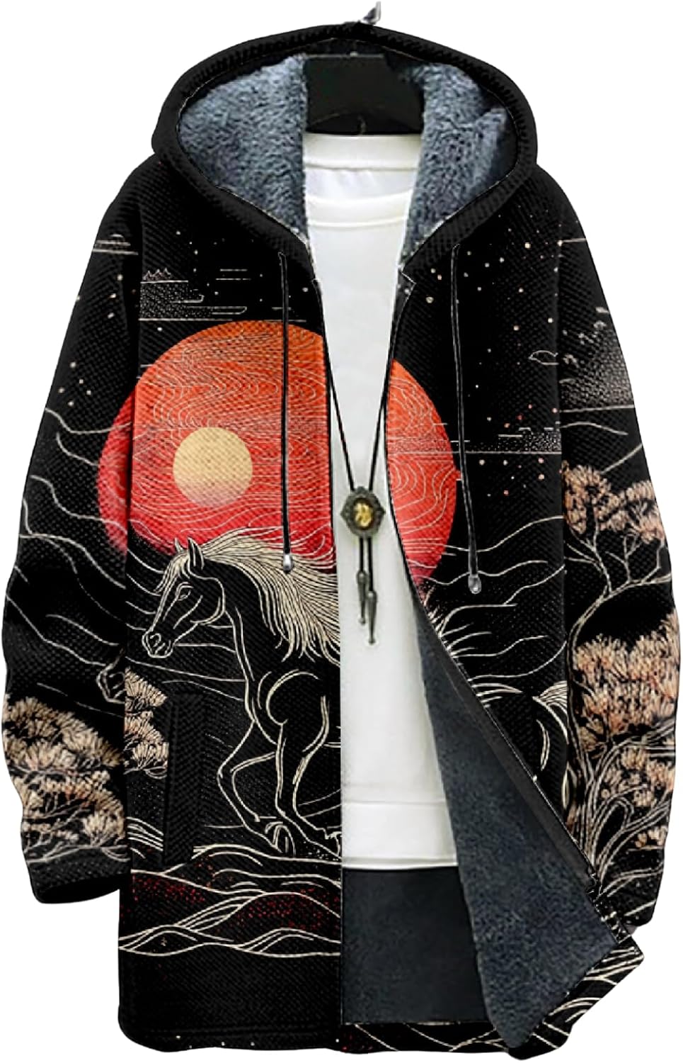 Mens Long Cardigan Hoodies - By Tressivo