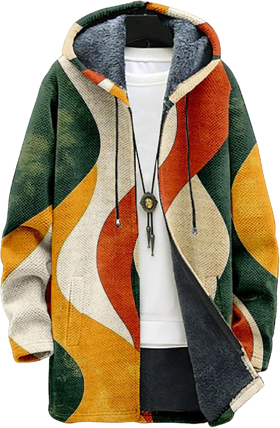 Mens Long Cardigan Hoodies - By Tressivo