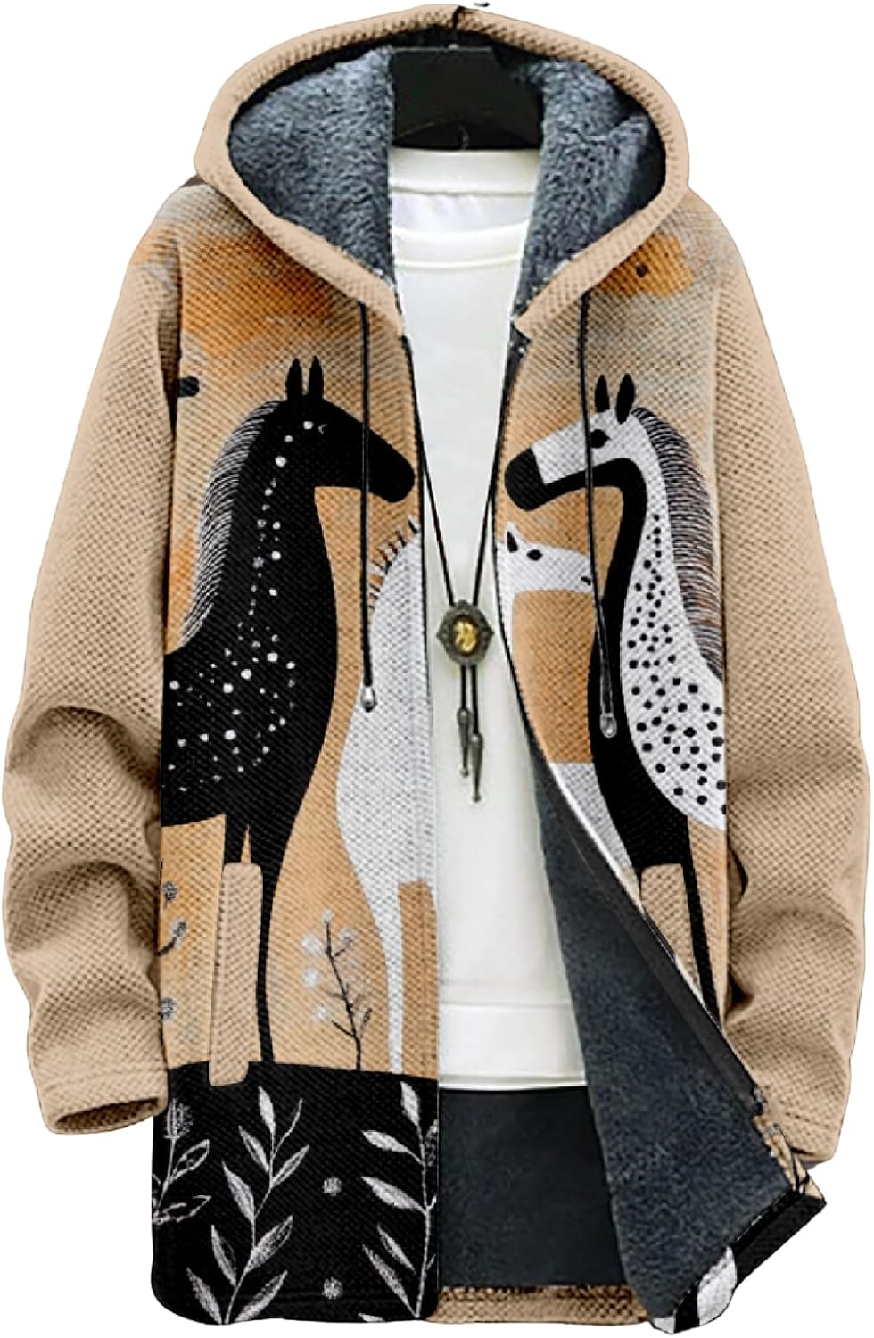 Mens Long Cardigan Hoodies - By Tressivo