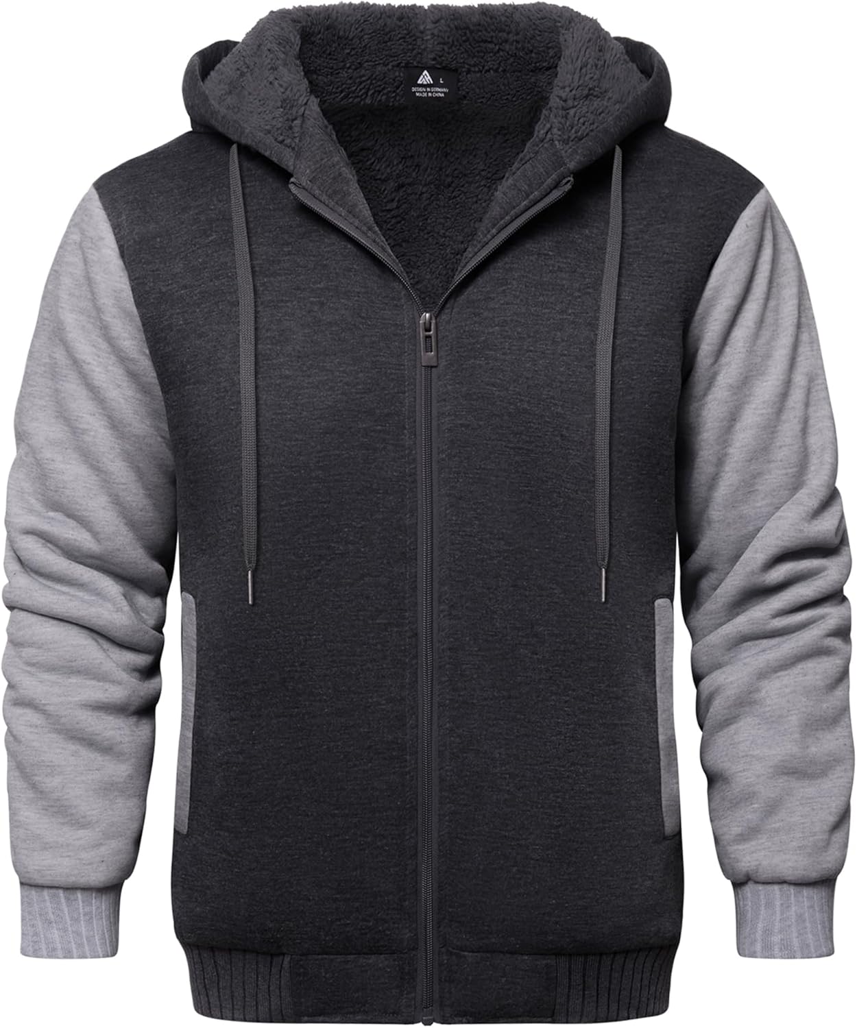 Men’s Fleece-Lined Zip Up Hoodie - By Tressivo