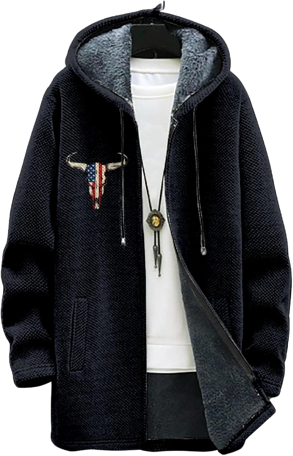 Mens Long Cardigan Hoodies - By Tressivo