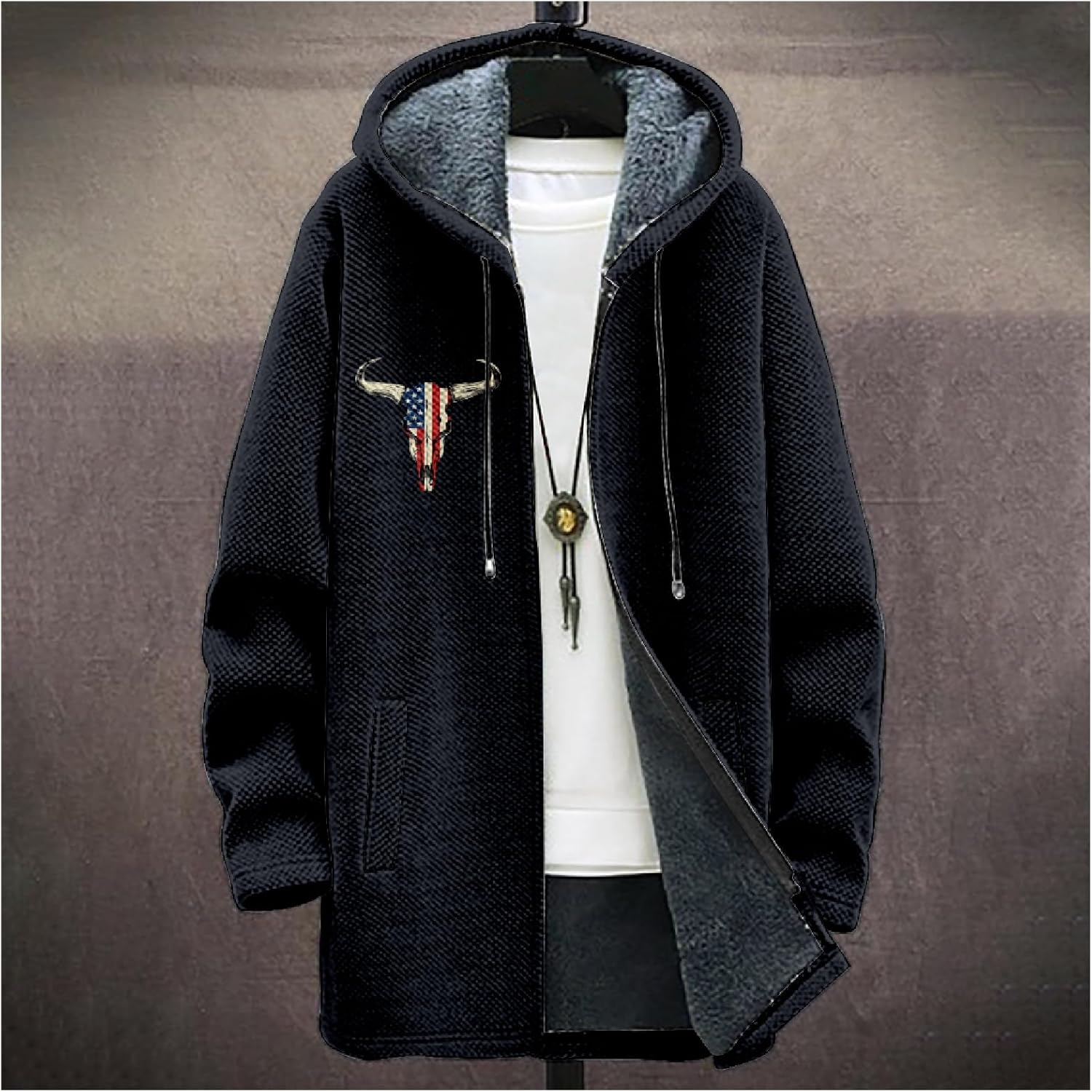 Mens Long Cardigan Hoodies - By Tressivo