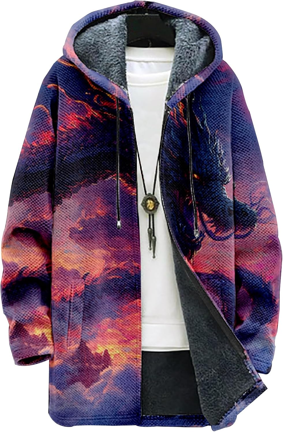 Mens Long Cardigan Hoodies - By Tressivo