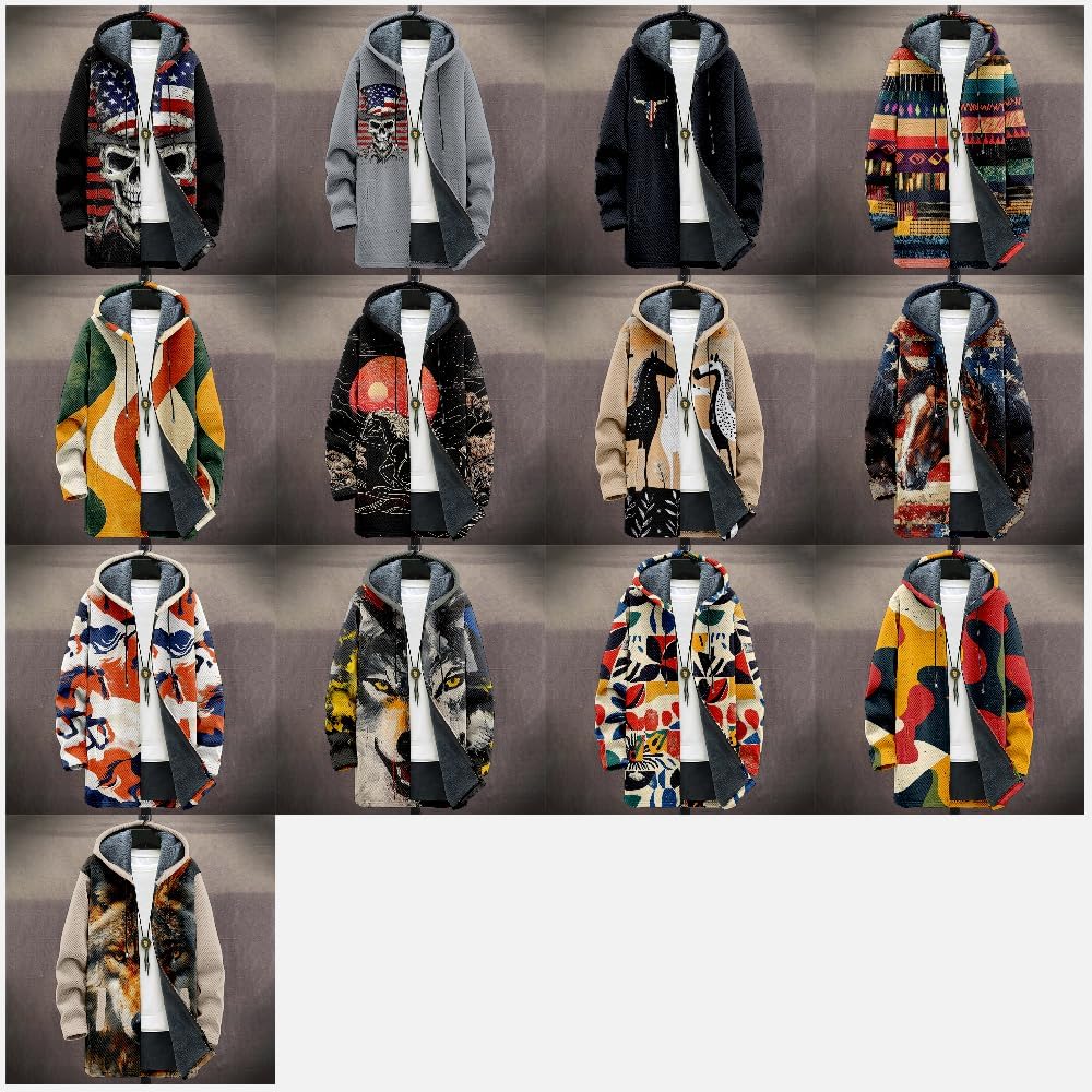 Mens Long Cardigan Hoodies - By Tressivo