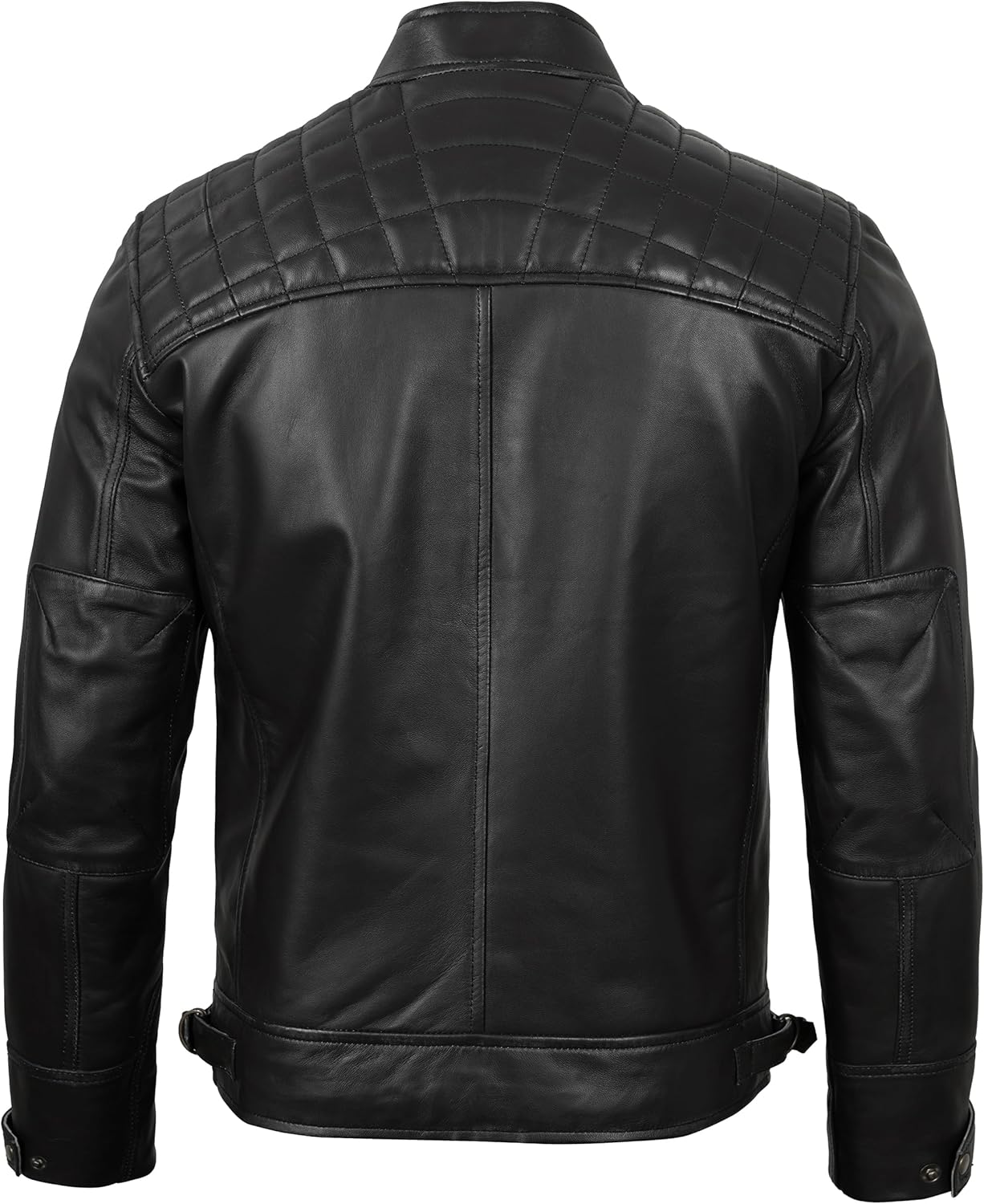 Decrum Leather Jacket Men - Cafe Racer Style - By Tressivo