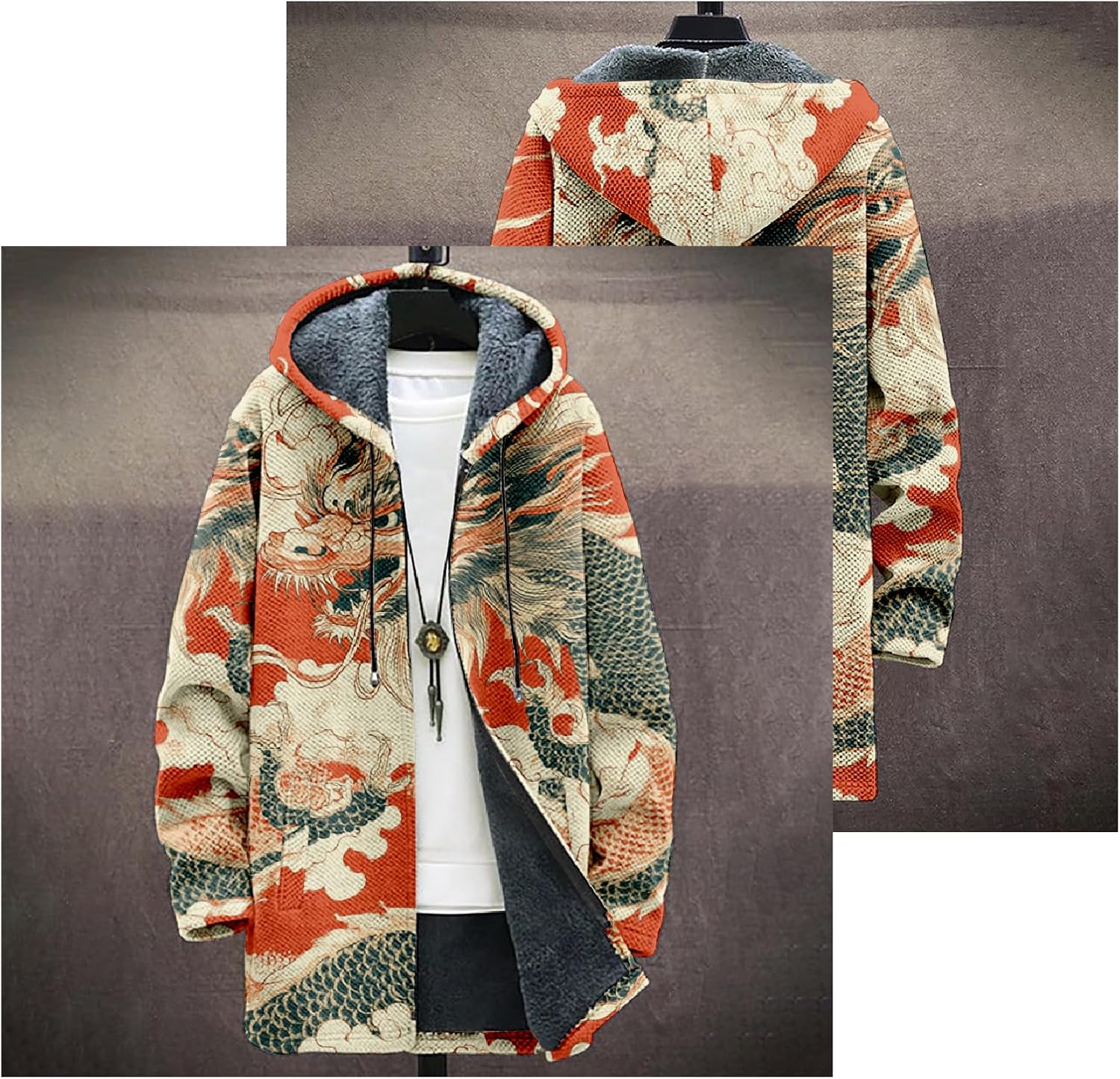 Mens Long Cardigan Hoodies - By Tressivo