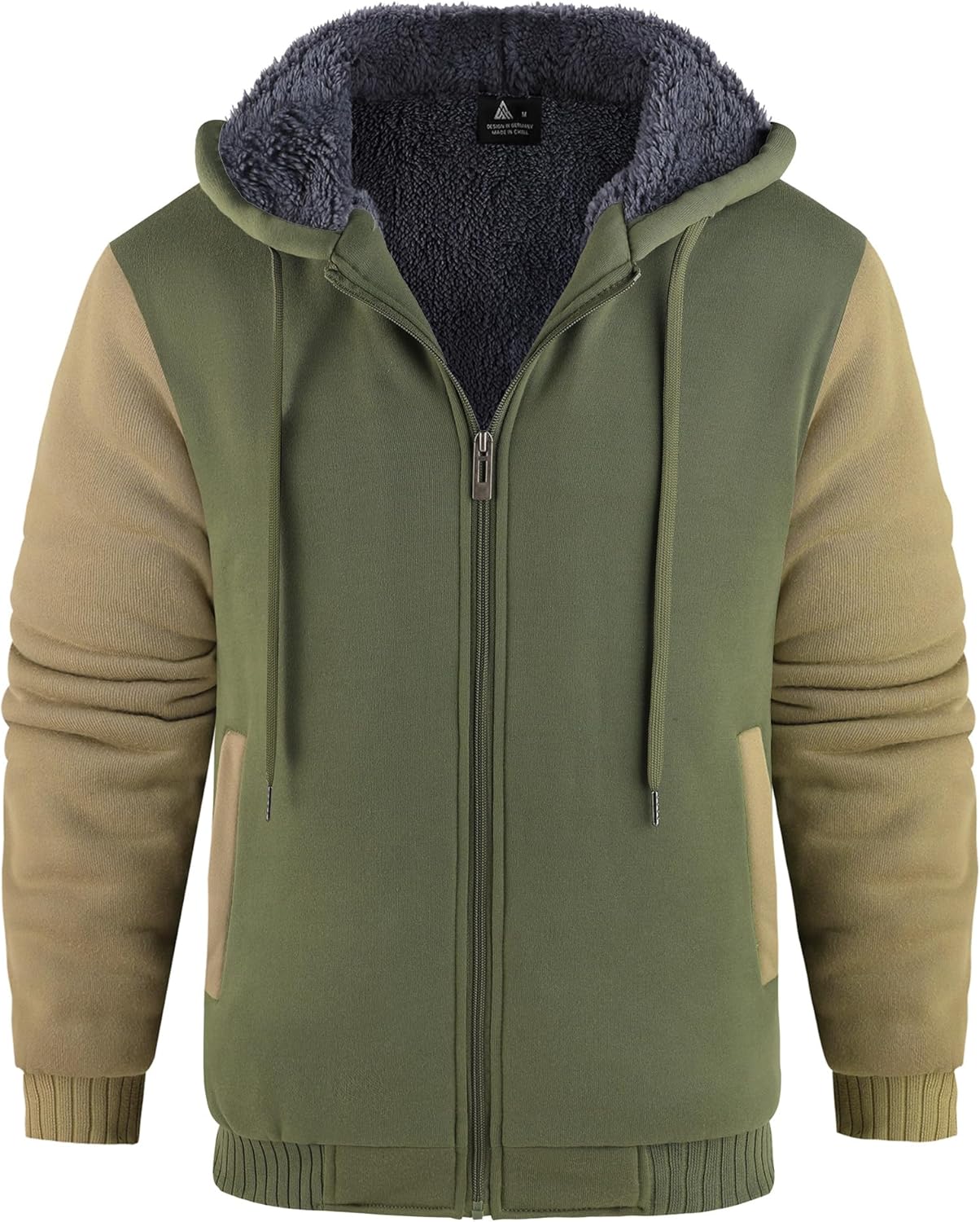 Men’s Fleece-Lined Zip Up Hoodie - By Tressivo