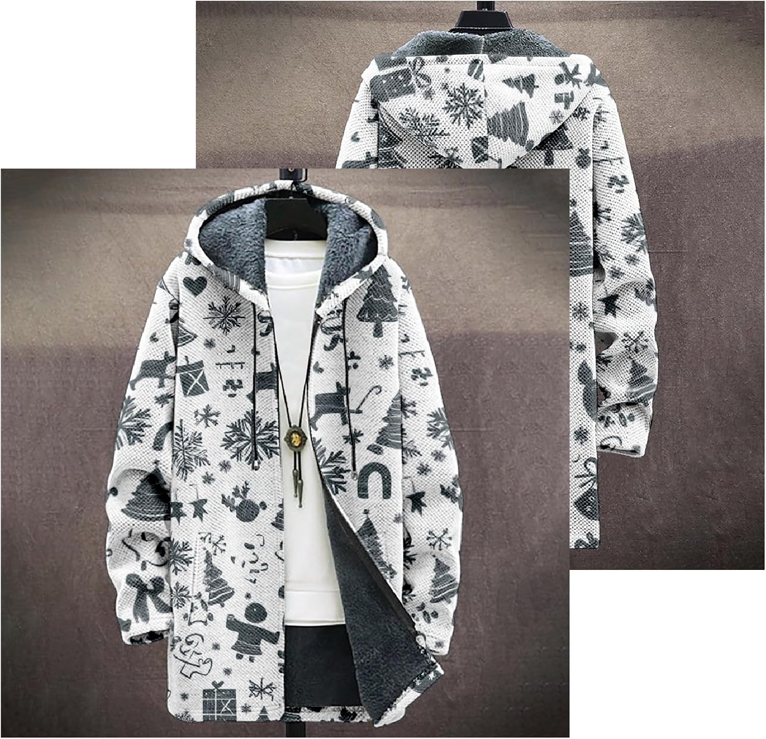 Mens Long Cardigan Hoodies - By Tressivo