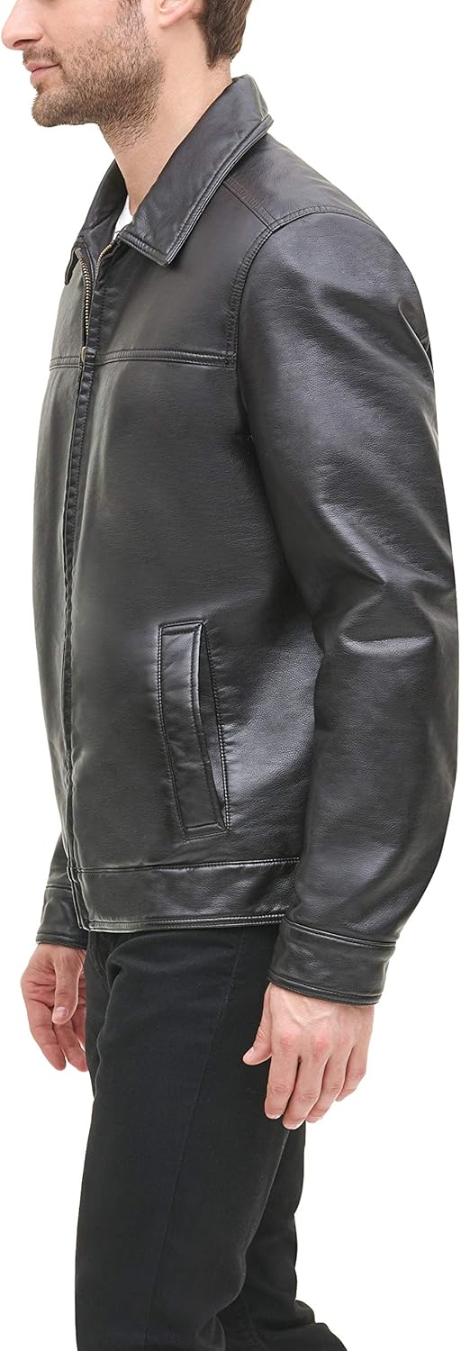 Men's Classic Faux Leather Jacket - By Tressivo