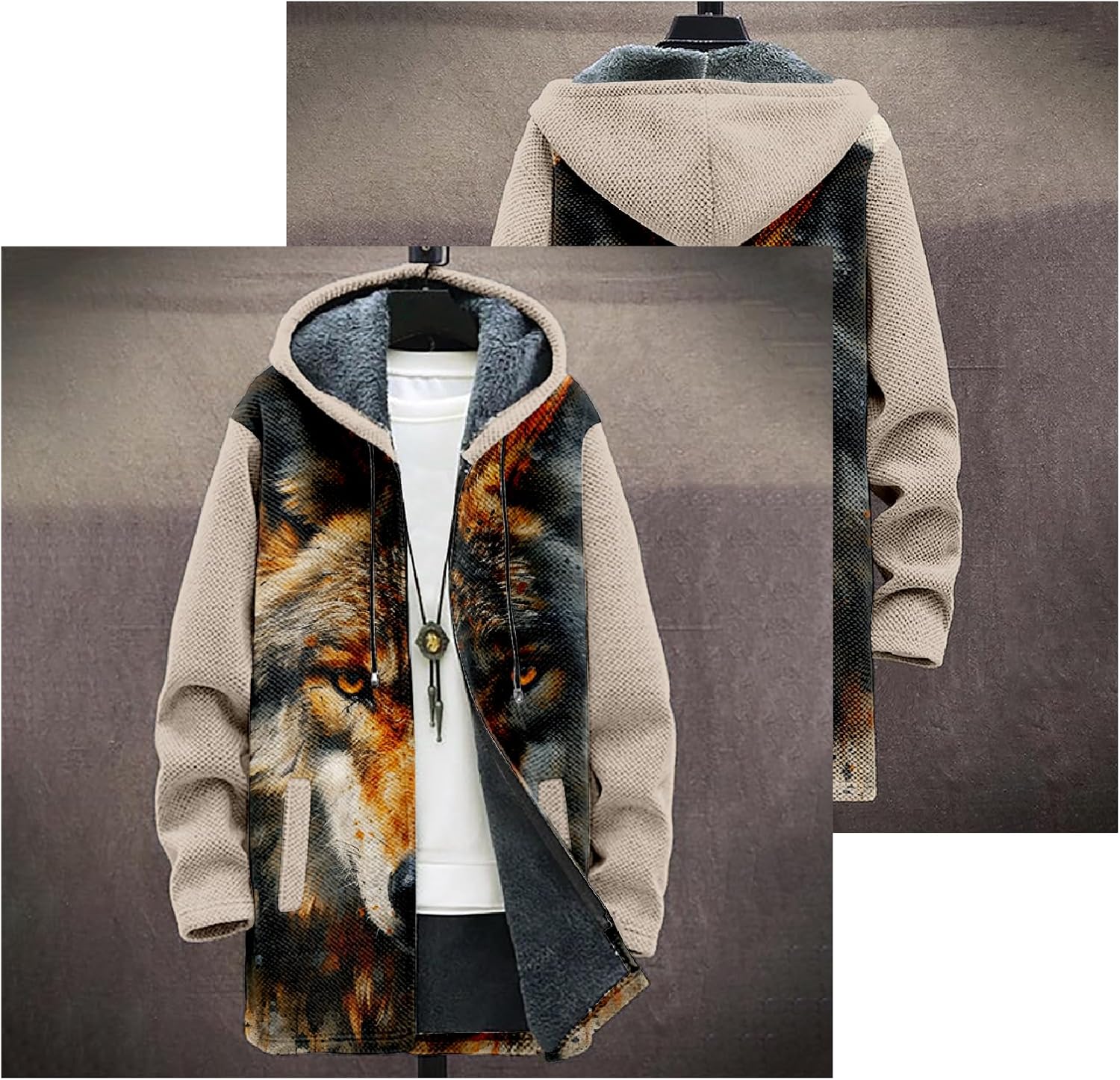 Mens Long Cardigan Hoodies - By Tressivo