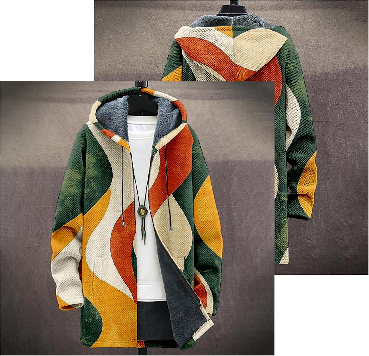 Mens Long Cardigan Hoodies - By Tressivo