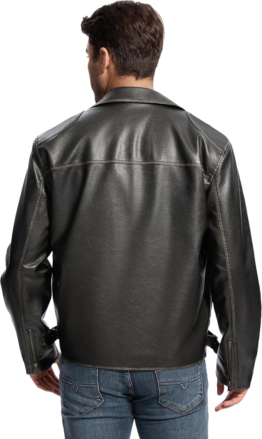 Leather Jacket and Faux Lightweight Bomber Jackets Mens - By Tressivo