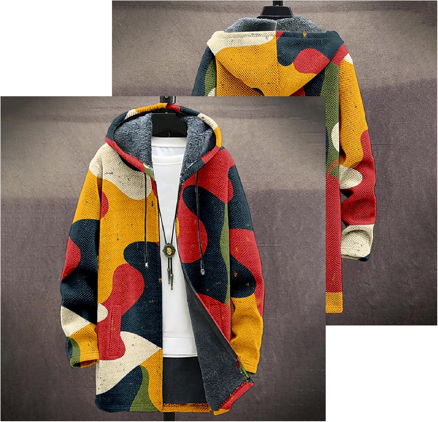 Mens Long Cardigan Hoodies - By Tressivo