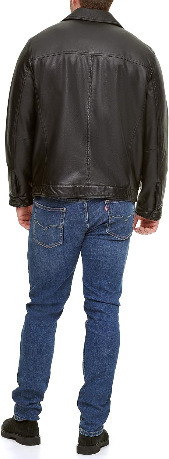 Men's Classic Faux Leather Jacket - By Tressivo
