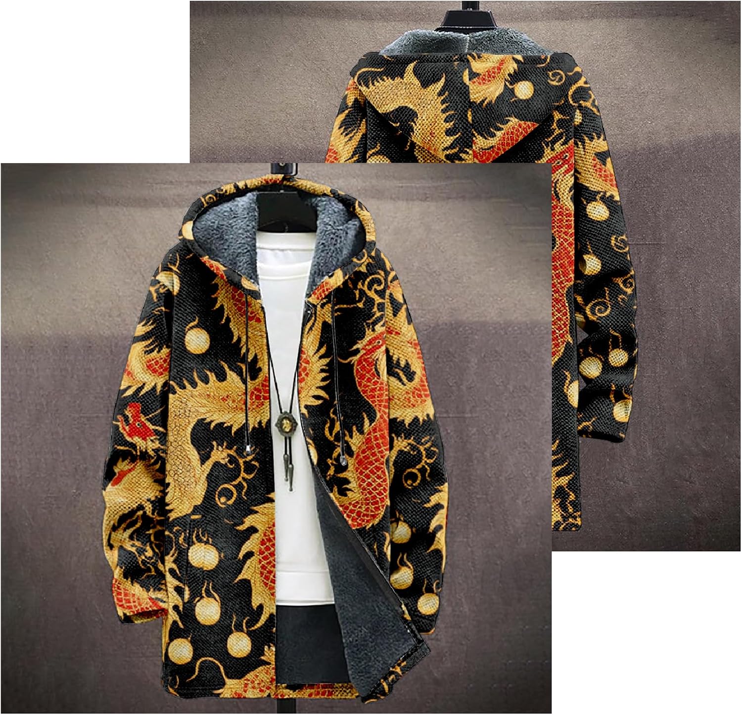 Mens Long Cardigan Hoodies - By Tressivo