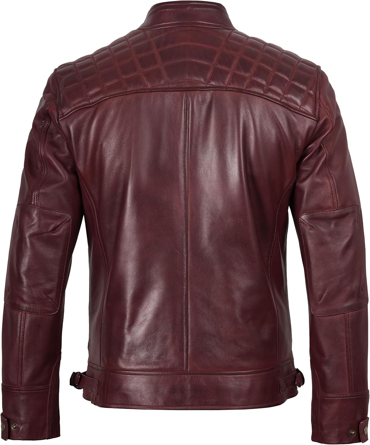 Decrum Leather Jacket Men - Cafe Racer Style - By Tressivo