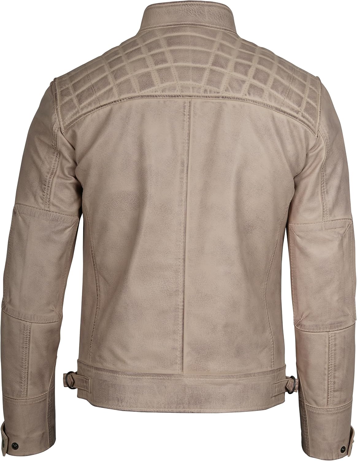 Decrum Leather Jacket Men - Cafe Racer Style - By Tressivo
