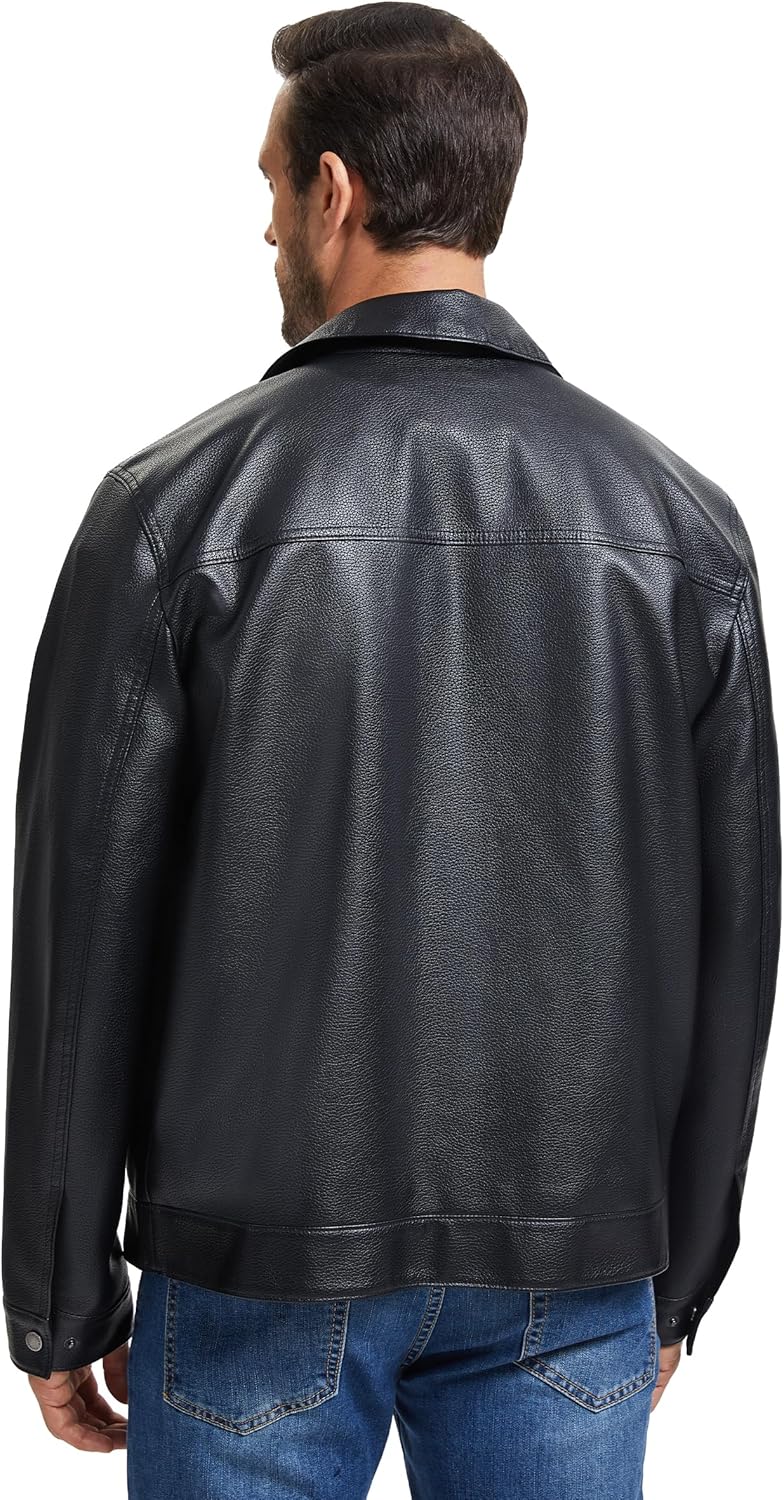 Leather Jacket and Faux Lightweight Bomber Jackets Mens - By Tressivo