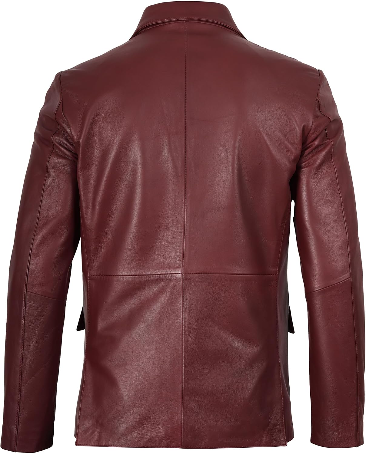 Leather Blazer for Men - Black & Brown Real Lambskin Casual Men's Leather Jacket Coats - By Tressivo