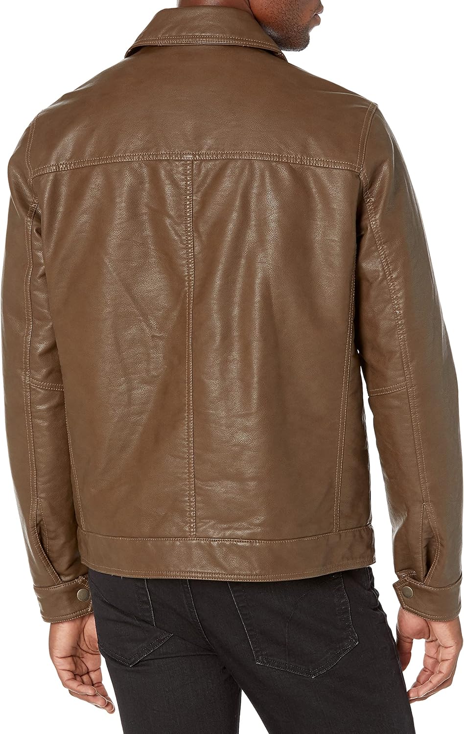 Men's Classic Faux Leather Jacket - By Tressivo