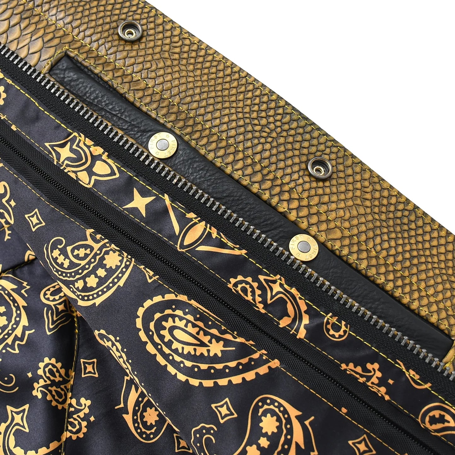 Tressivo-Kingsnake Men’s Motorcycle Leather Vest - Tressivo